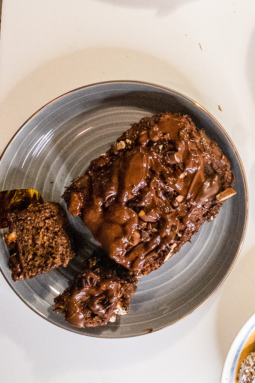 Zoete aardappelbrownie