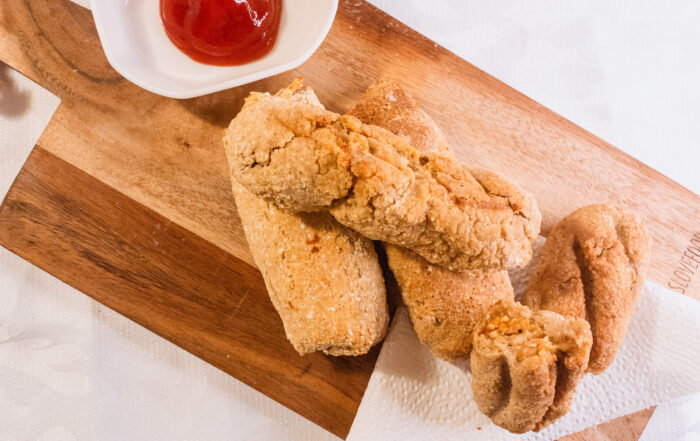 Gezonde verarme kip worstenbroodjes