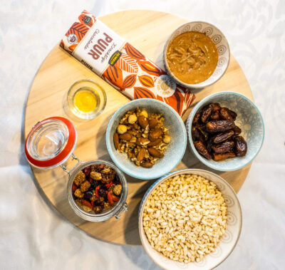 ingredienten voor de superfood rocky road Ingrediënten superfood rocky roads