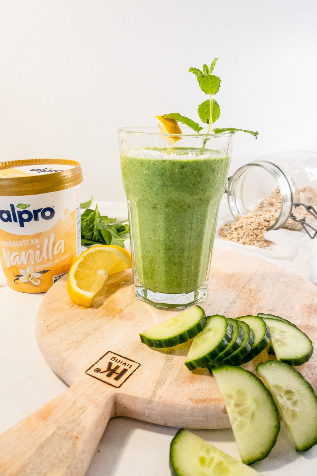 Groene havermoutsmoothie
