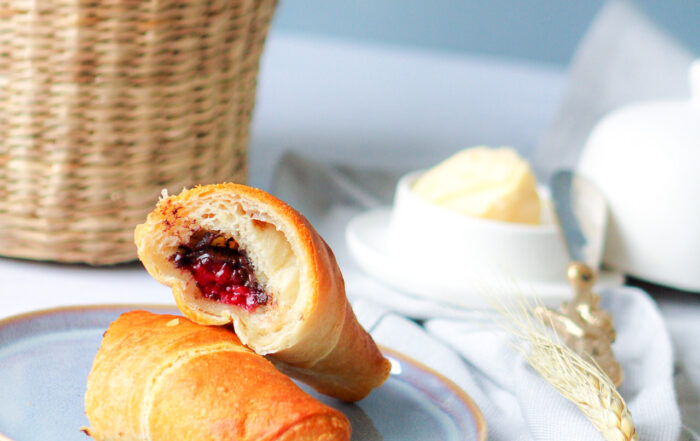 Gevulde croissantjes