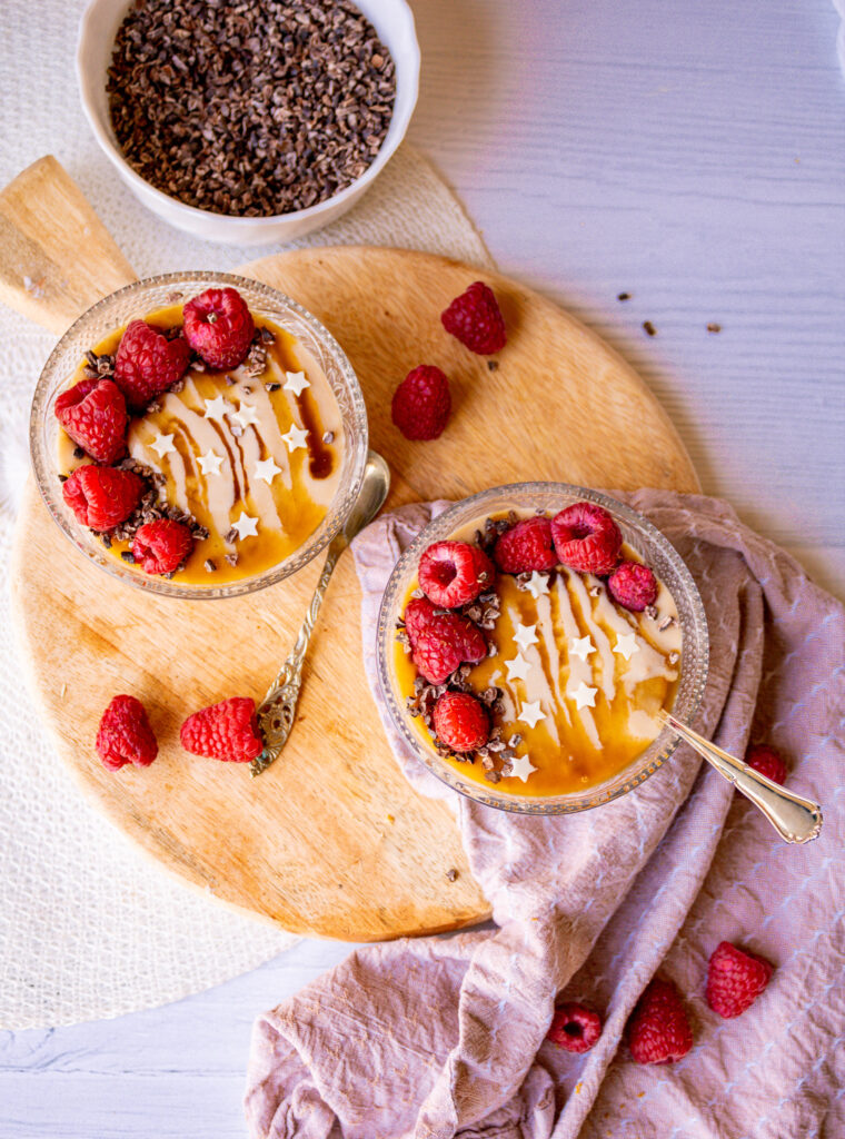 Hazelnoot, karamel cheesecake